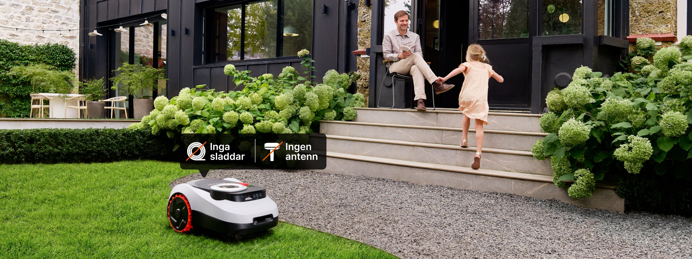 robotgräsklippare trådlös navigering