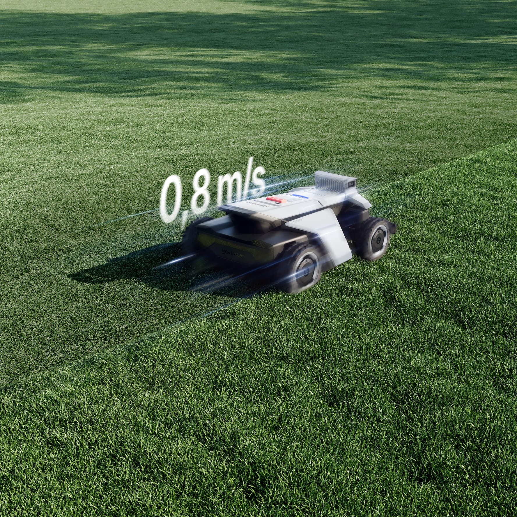 <p>Klippning med upp till 0,8 m/s för snabbare och effektivare täckning av stora gräsmattor.</p>